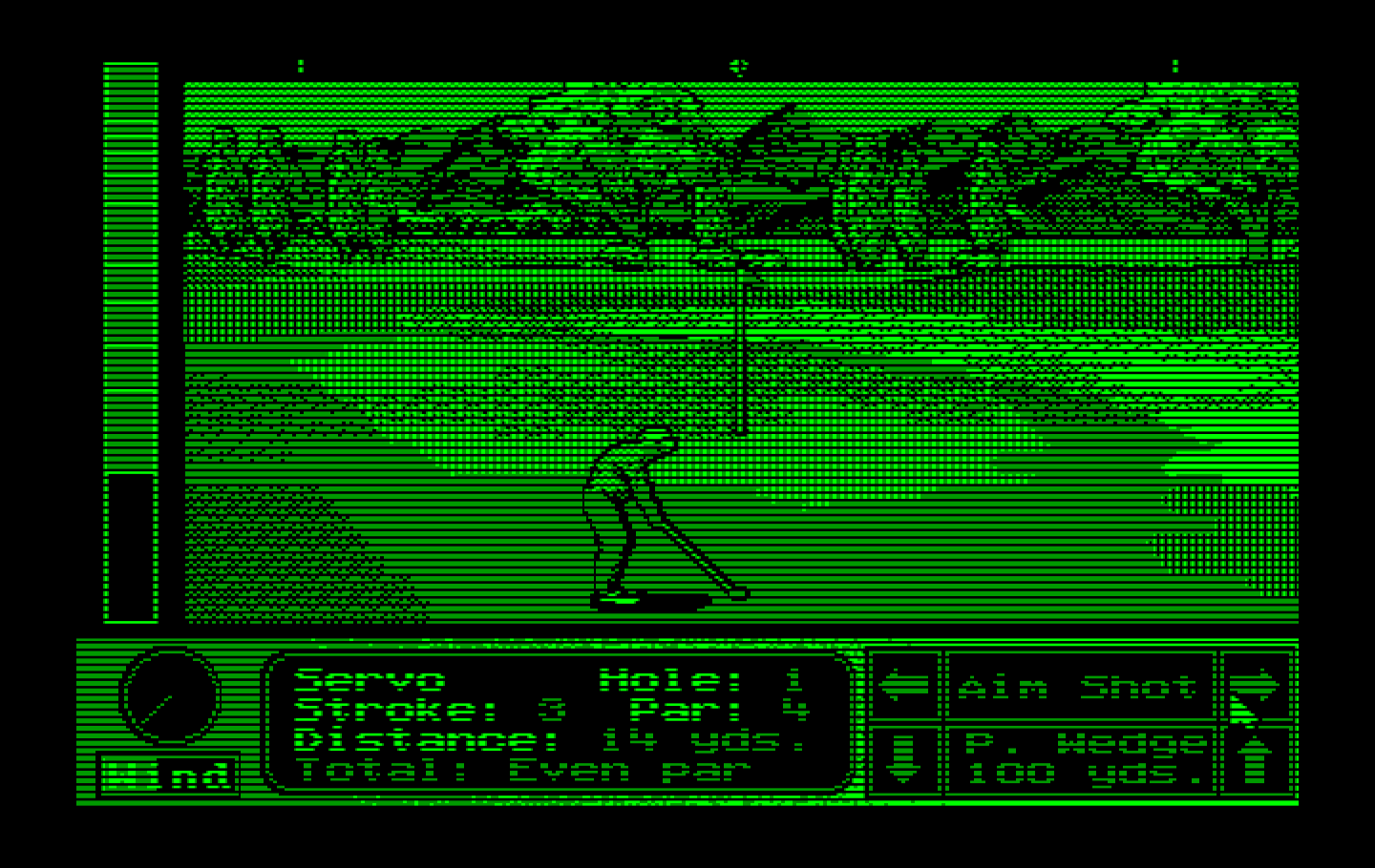 Jack Nicklaus' Unlimited Golf & Course Design IBM PC/Compatibles Screenshot: A short chip to the green.