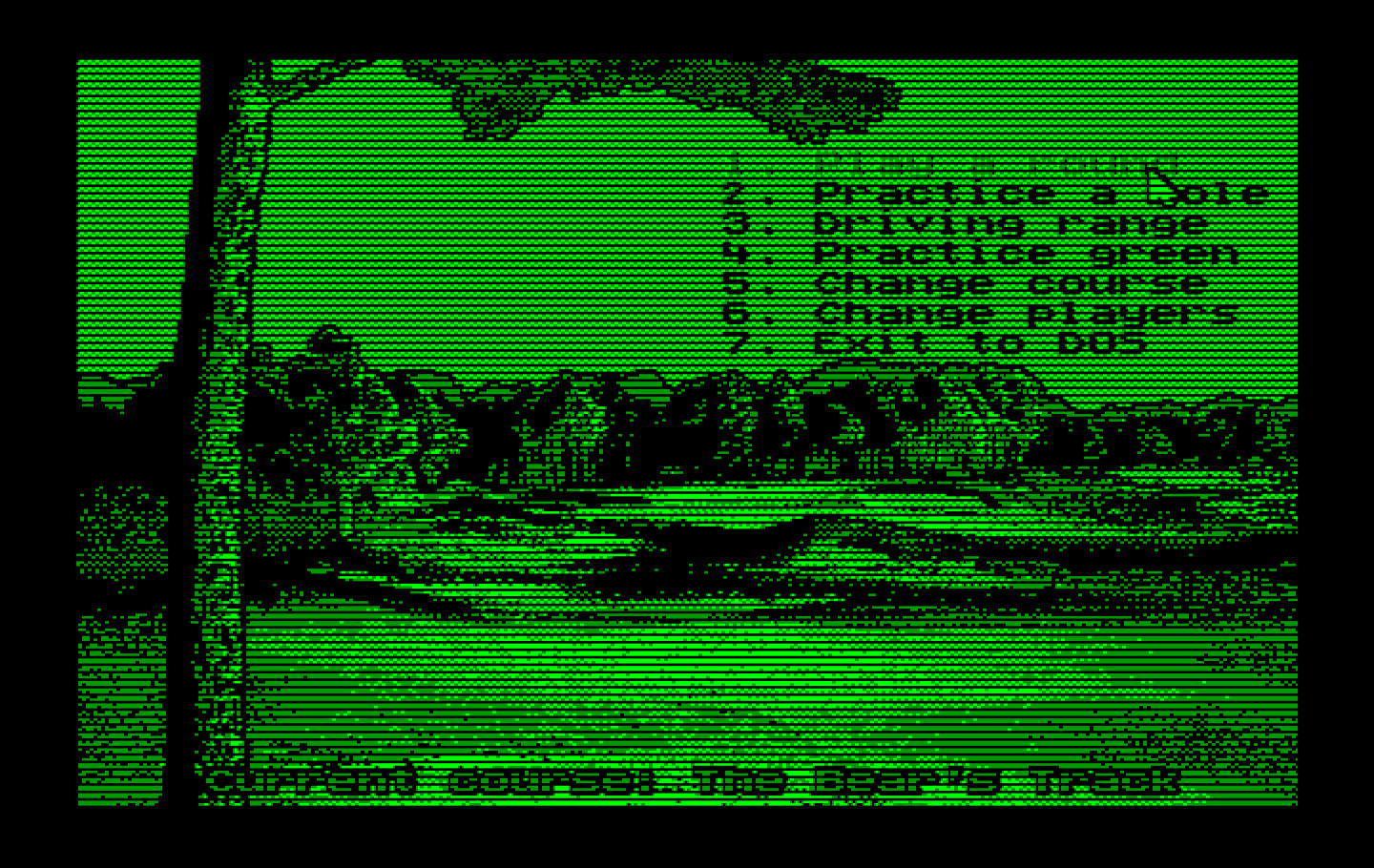 Jack Nicklaus' Unlimited Golf & Course Design IBM PC/Compatibles Screenshot: The main menu.