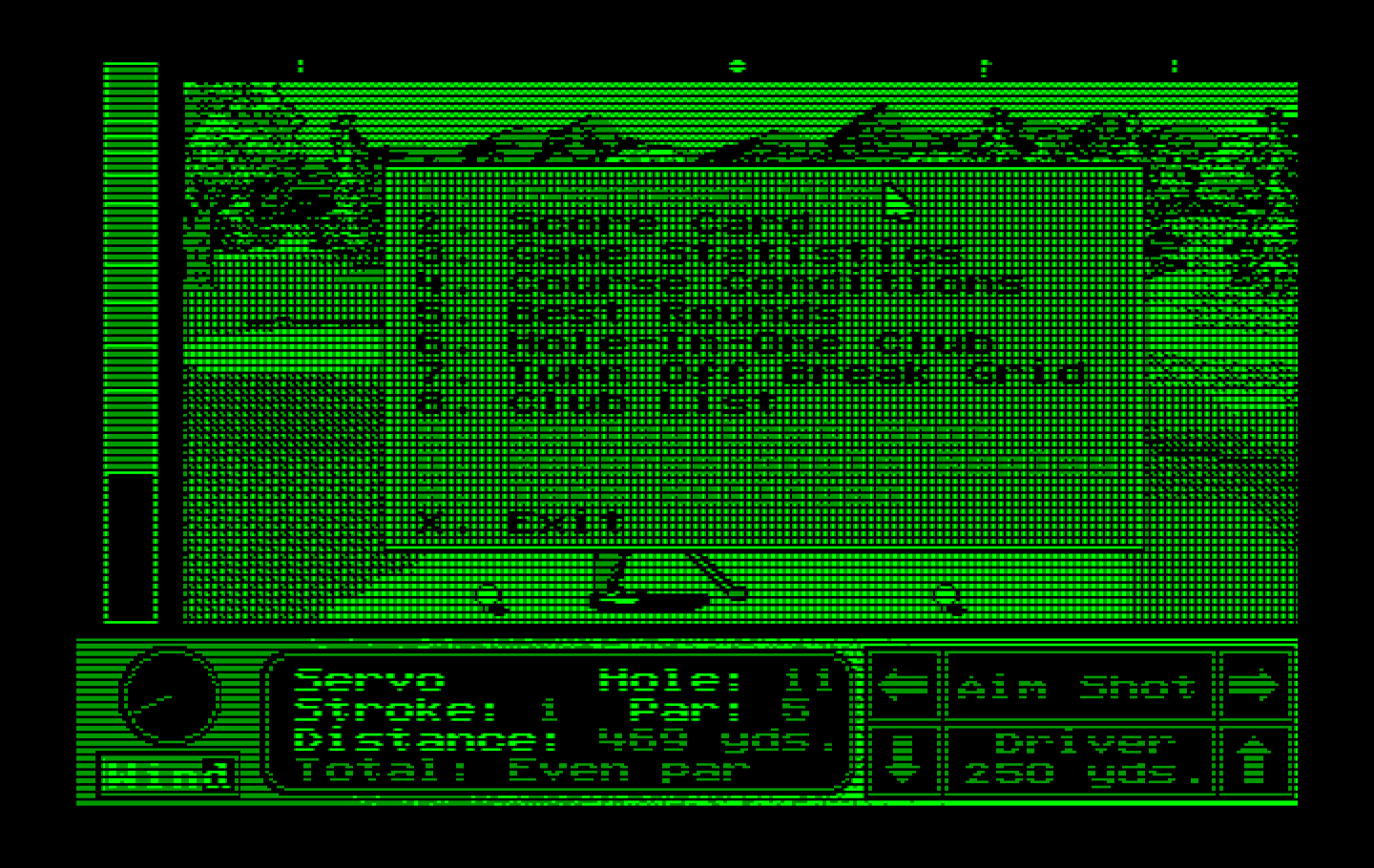 Jack Nicklaus' Unlimited Golf & Course Design IBM PC/Compatibles Screenshot: The in game menu.