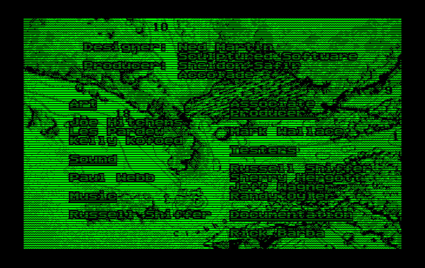 Jack Nicklaus' Unlimited Golf & Course Design IBM PC/Compatibles Screenshot: Game credits.