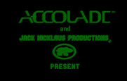 Jack Nicklaus' Unlimited Golf & Course Design for IBM PC/Compatibles - Accolade logo.