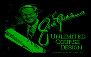 Jack Nicklaus' Unlimited Golf & Course Design for IBM PC/Compatibles - Course design title screen.
