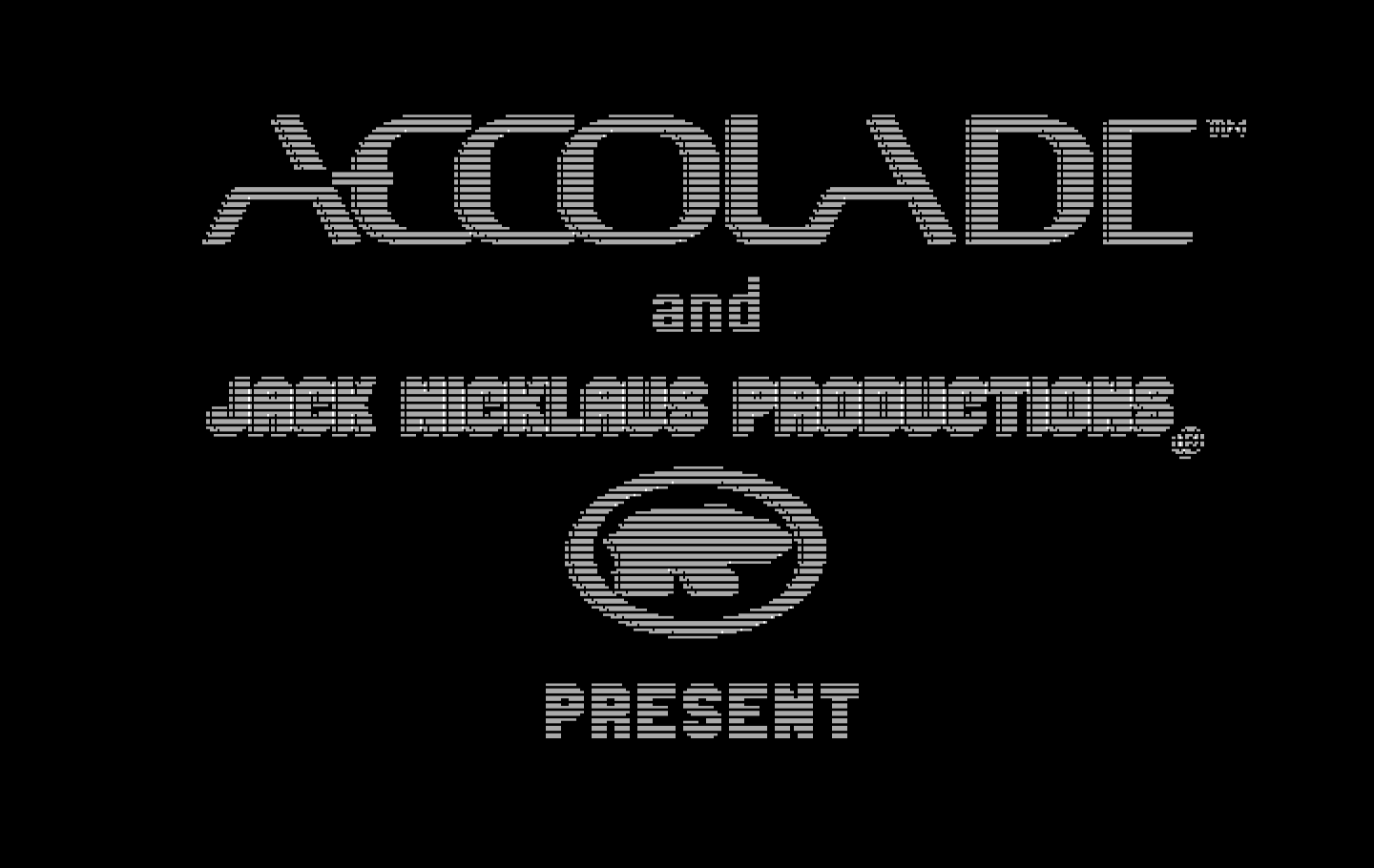 Jack Nicklaus' Unlimited Golf & Course Design IBM PC/Compatibles Screenshot: Accolade logo.