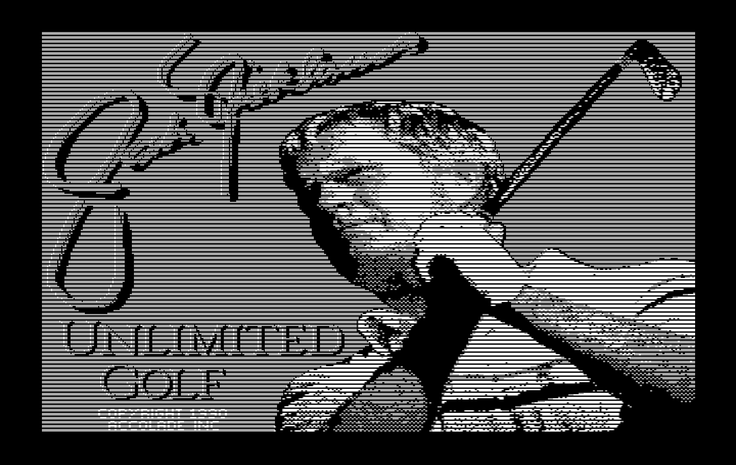 Jack Nicklaus' Unlimited Golf & Course Design IBM PC/Compatibles Screenshot: Title screen.