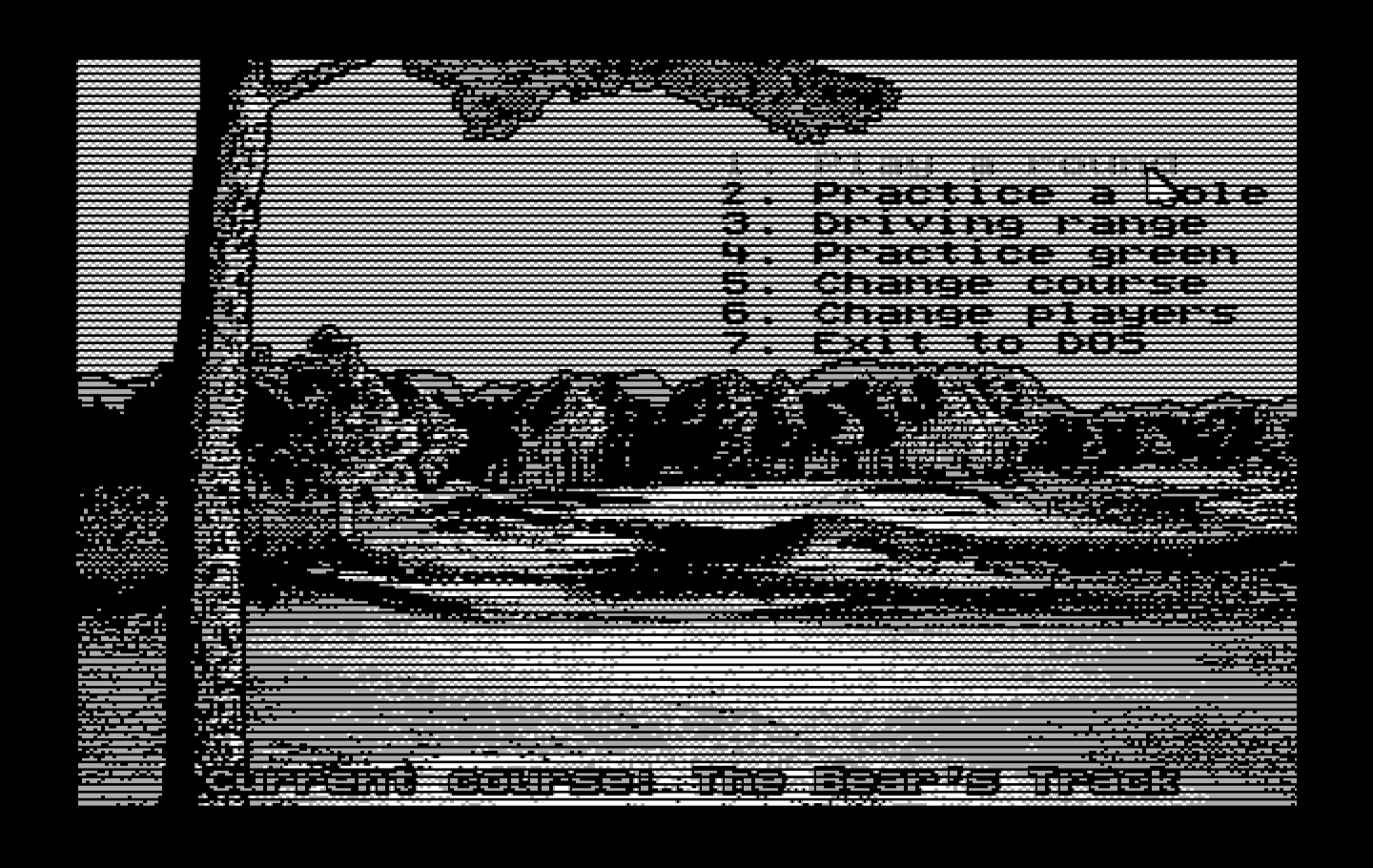 Jack Nicklaus' Unlimited Golf & Course Design IBM PC/Compatibles Screenshot: The main menu.