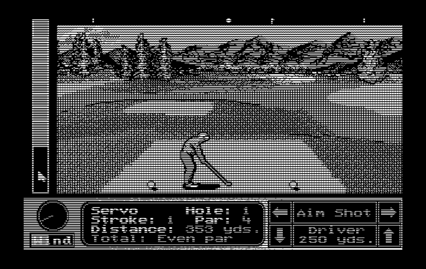 Jack Nicklaus' Unlimited Golf & Course Design IBM PC/Compatibles Screenshot: Teeing off...