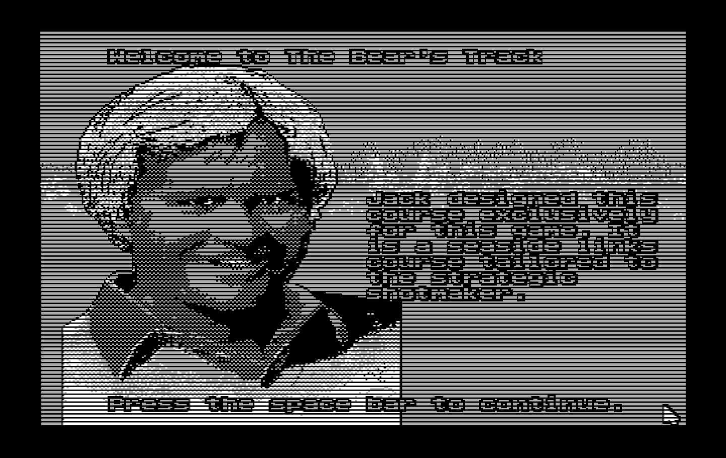 Jack Nicklaus' Unlimited Golf & Course Design IBM PC/Compatibles Screenshot: About the selected course.