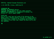 Deadline for Amstrad PCW - Starting screen.