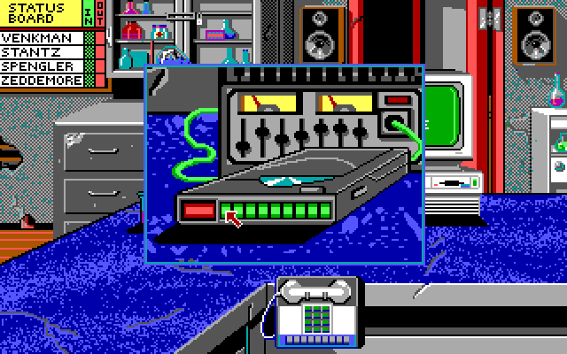 Ghostbusters II IBM PC/Compatibles Screenshot: Testing some slime.