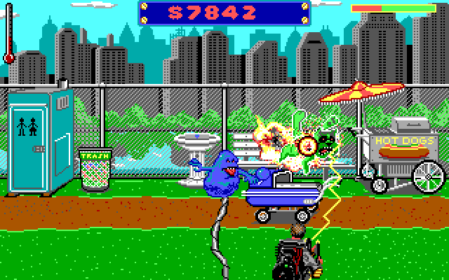 Ghostbusters II IBM PC/Compatibles Screenshot: Causing some damage.