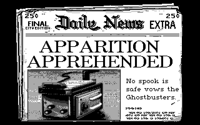 Ghostbusters II IBM PC/Compatibles Screenshot: Caught a ghost.