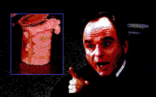 Ghostbusters II IBM PC/Compatibles Screenshot: The judge upsets some slime...