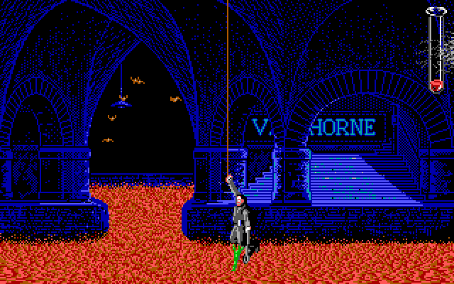 Ghostbusters II IBM PC/Compatibles Screenshot: Don't get dragged down into the slime...
