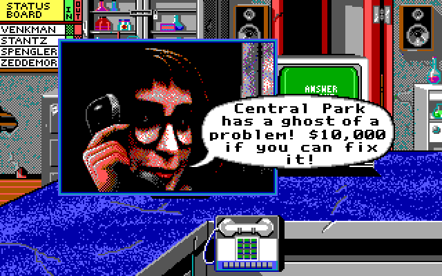 Ghostbusters II IBM PC/Compatibles Screenshot: Time to go catch a ghost...