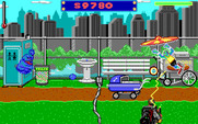 Ghostbusters II for IBM PC/Compatibles - Attempting to catch a ghost in central park.