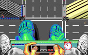 Ghostbusters II for IBM PC/Compatibles - Driving the statue.