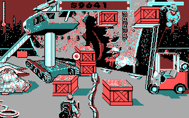 Ghostbusters II IBM PC/Compatibles Screenshot: Attempting to catch a ghost...