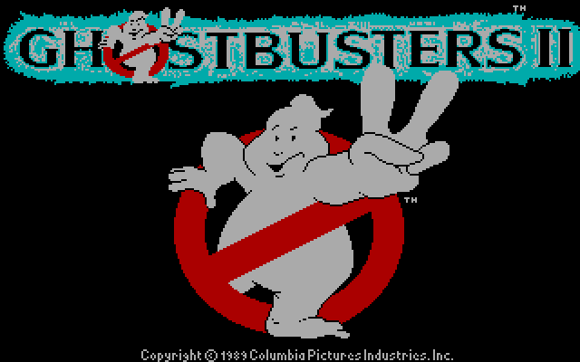 Ghostbusters II IBM PC/Compatibles Screenshot: Title screen.
