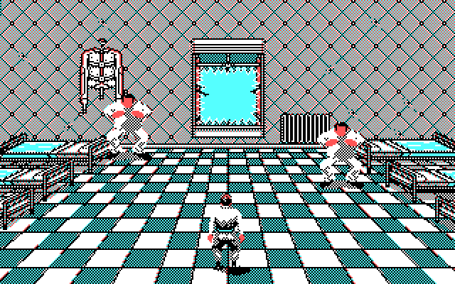 Ghostbusters II IBM PC/Compatibles Screenshot: Don't let the orderlies catch you!