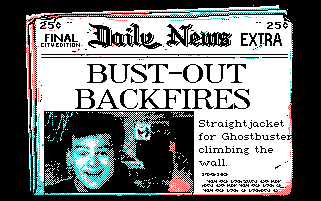 Ghostbusters II IBM PC/Compatibles Screenshot: The rescue operation failed.