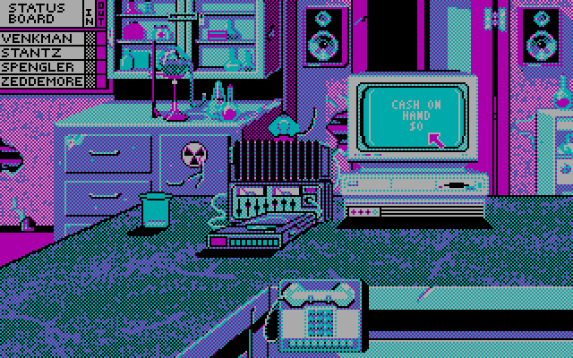 Ghostbusters II IBM PC/Compatibles Screenshot: The main game menu.