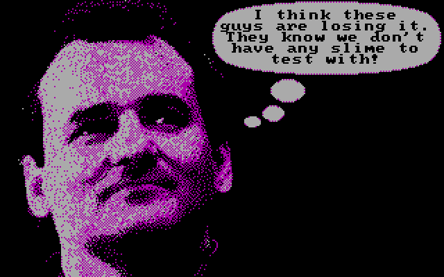 Ghostbusters II IBM PC/Compatibles Screenshot: Looks like I need to go get a slime sample.