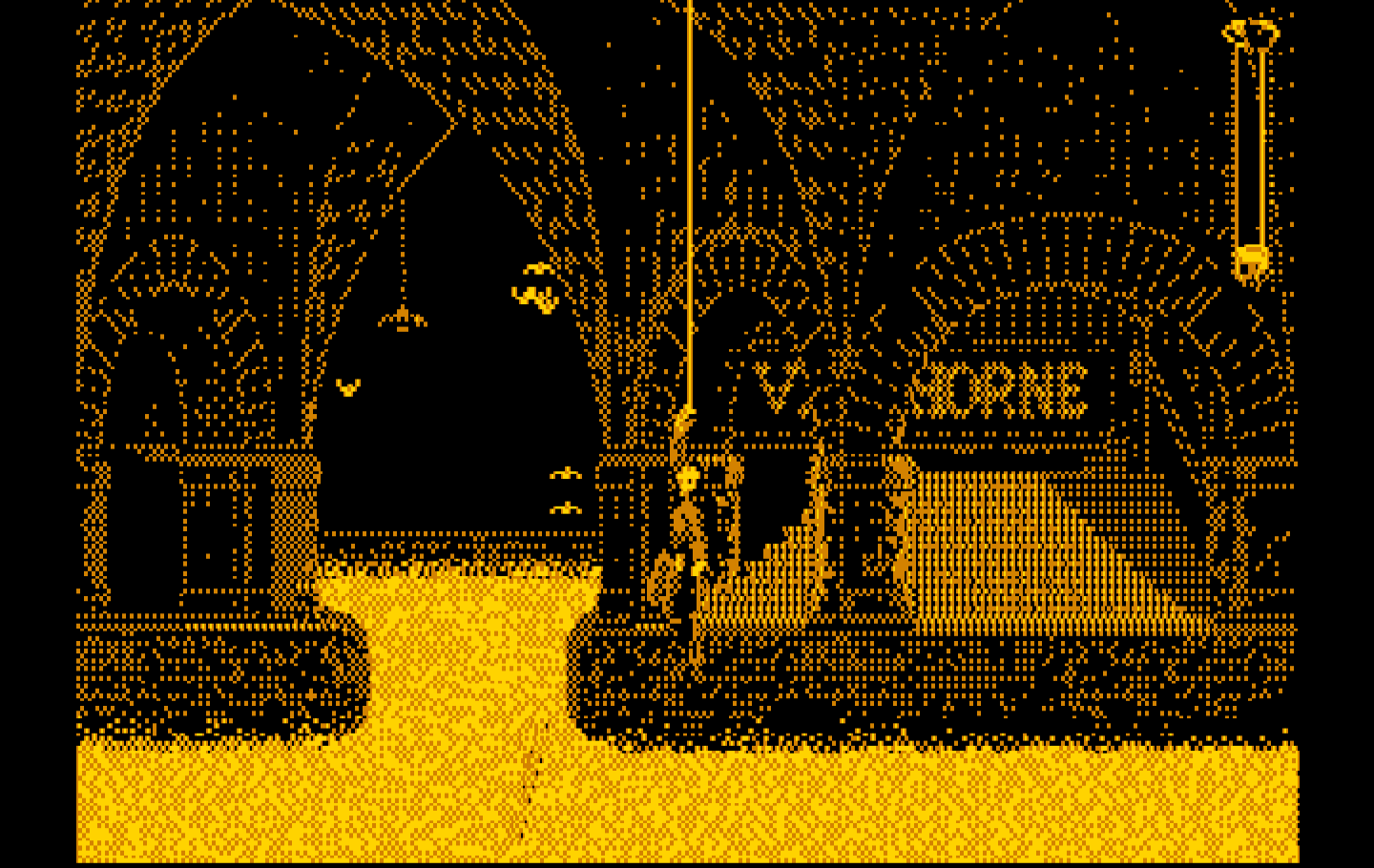 Ghostbusters II IBM PC/Compatibles Screenshot: Collecting slime to test out which music it likes.