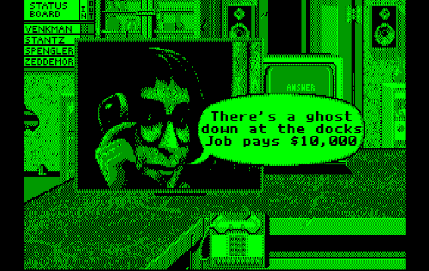 Ghostbusters II IBM PC/Compatibles Screenshot: Looks like I've got a call!