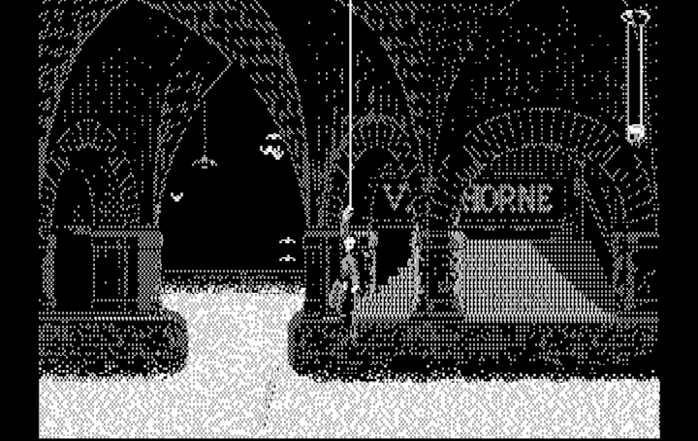 Ghostbusters II IBM PC/Compatibles Screenshot: Collecting slime to test out which music it likes.
