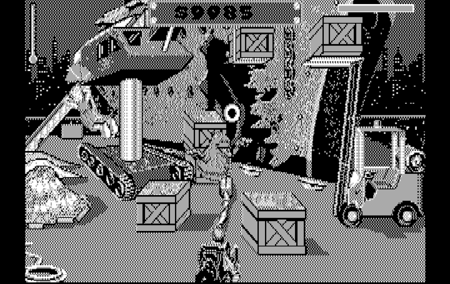 Ghostbusters II IBM PC/Compatibles Screenshot: Catch these ghosts at the dock!