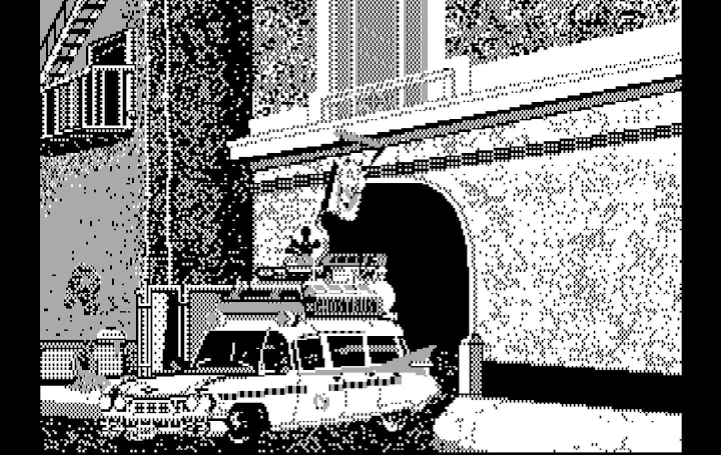 Ghostbusters II IBM PC/Compatibles Screenshot: The Ghostbusters vehicle...