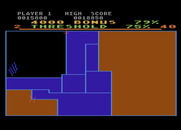 Qix for Atari 8-bit - Level complete!