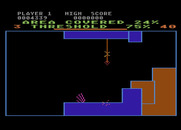 Qix for Atari 8-bit - Don't stop drawing, or the fuse will begin to chase you...
