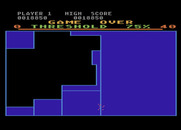 Qix for Atari 8-bit - Game over.