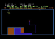 Qix for Atari 8-bit - Game start.