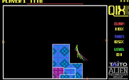 Qix for IBM PC/Compatibles - Gameplay; starting to slowly fill in the board.