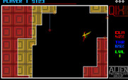 Qix for Amiga - Drawing a line...don't let the Qix catch you!