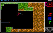 Qix for Amiga - Game start...drawing some lines.