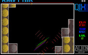 Qix for Amiga - I've been caught! One life lost, one left...