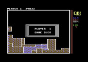 Qix for Commodore 64 - Game over.