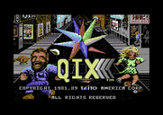 Qix for Commodore 64 - Title screen.
