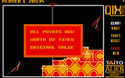 Qix for IBM PC/Compatibles - Points multiply for successfully splitting two Qix.