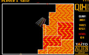 Qix for IBM PC/Compatibles - Gameplay; slowly filling in the screen.
