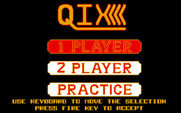 Qix for IBM PC/Compatibles - The main menu.