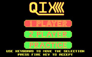Qix for IBM PC/Compatibles - The main menu.