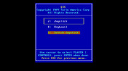 Qix for IBM PC/Compatibles - Input device selection.