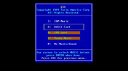 Qix for IBM PC/Compatibles - Sound device selection