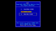 Qix for IBM PC/Compatibles - Video mode selection.