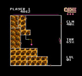 Qix for NES / Famicom - If you stop moving, the fuse will quickly catch up to you...