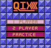 Qix for NES / Famicom - Select a one or two player game; there's also a practice mode.